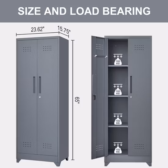청소 용품 보관 캐비닛 이중 도어 청소 도구 사물함